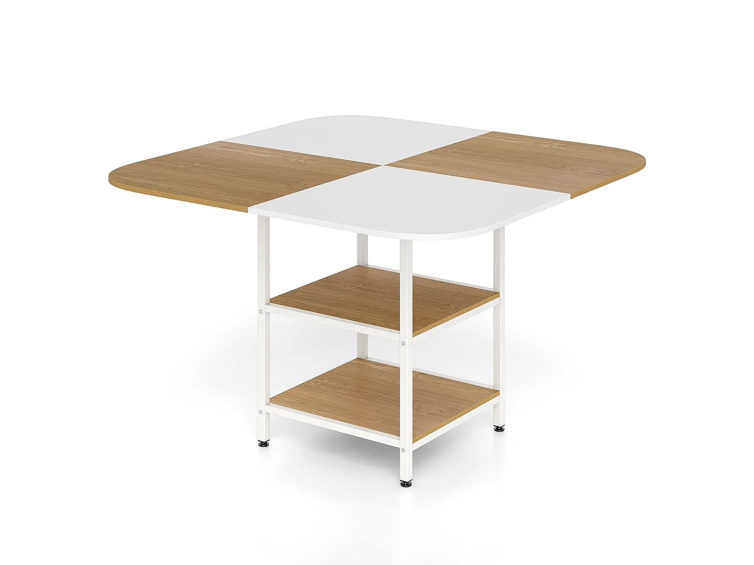 Table de salle à manger avec 2 étagères Table de salle à manger