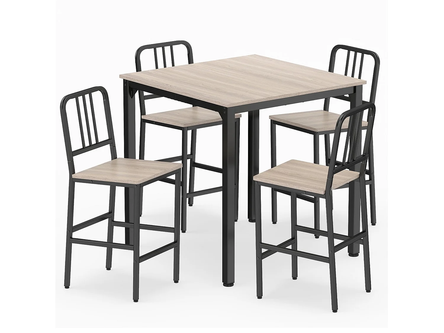 Set di mobili per sala da pranzo composto da 5 pezzi: un tavolo e 4 sedie