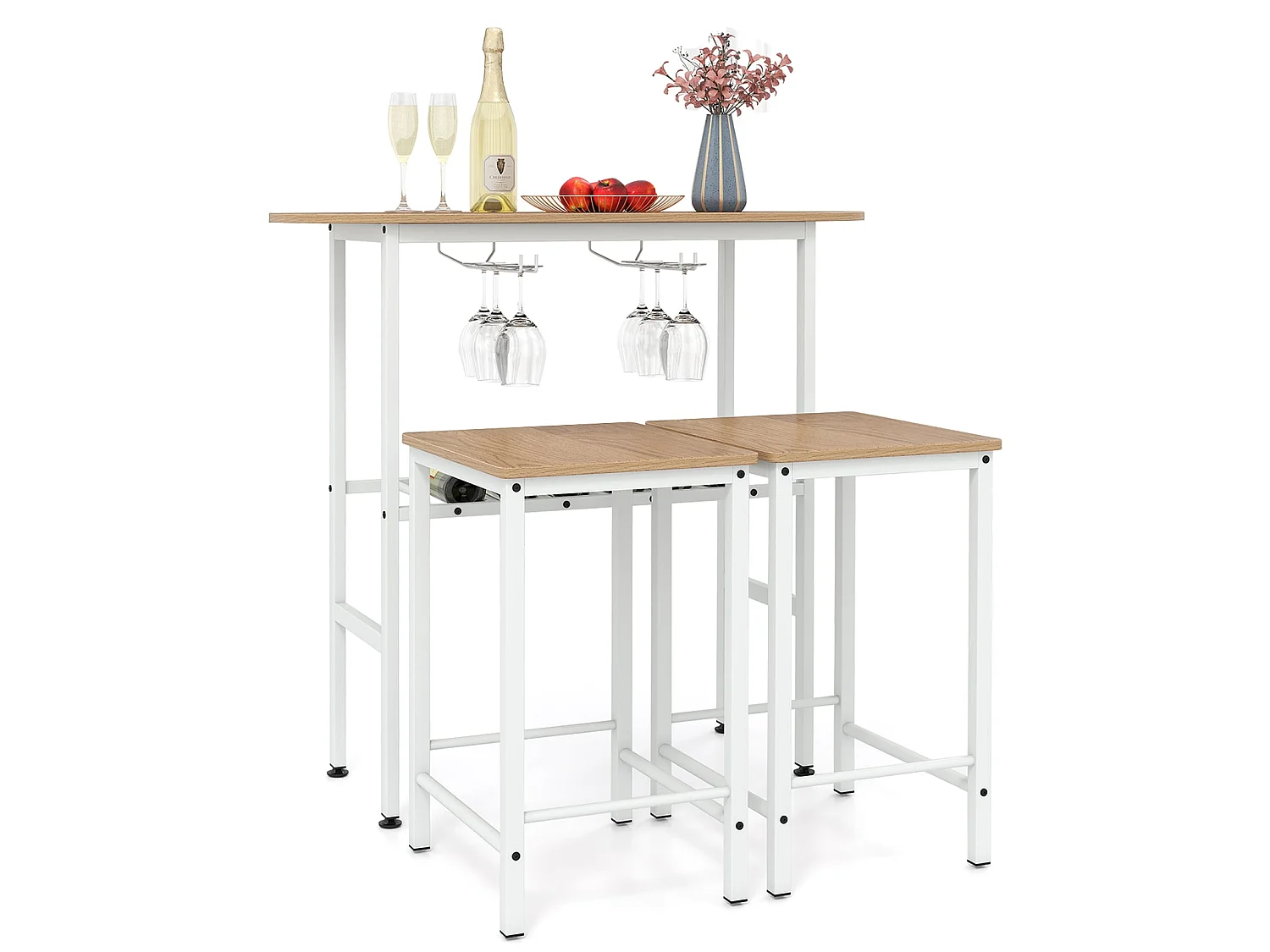 Tavolino da bar con 2 sgabelli Mobili da cucina