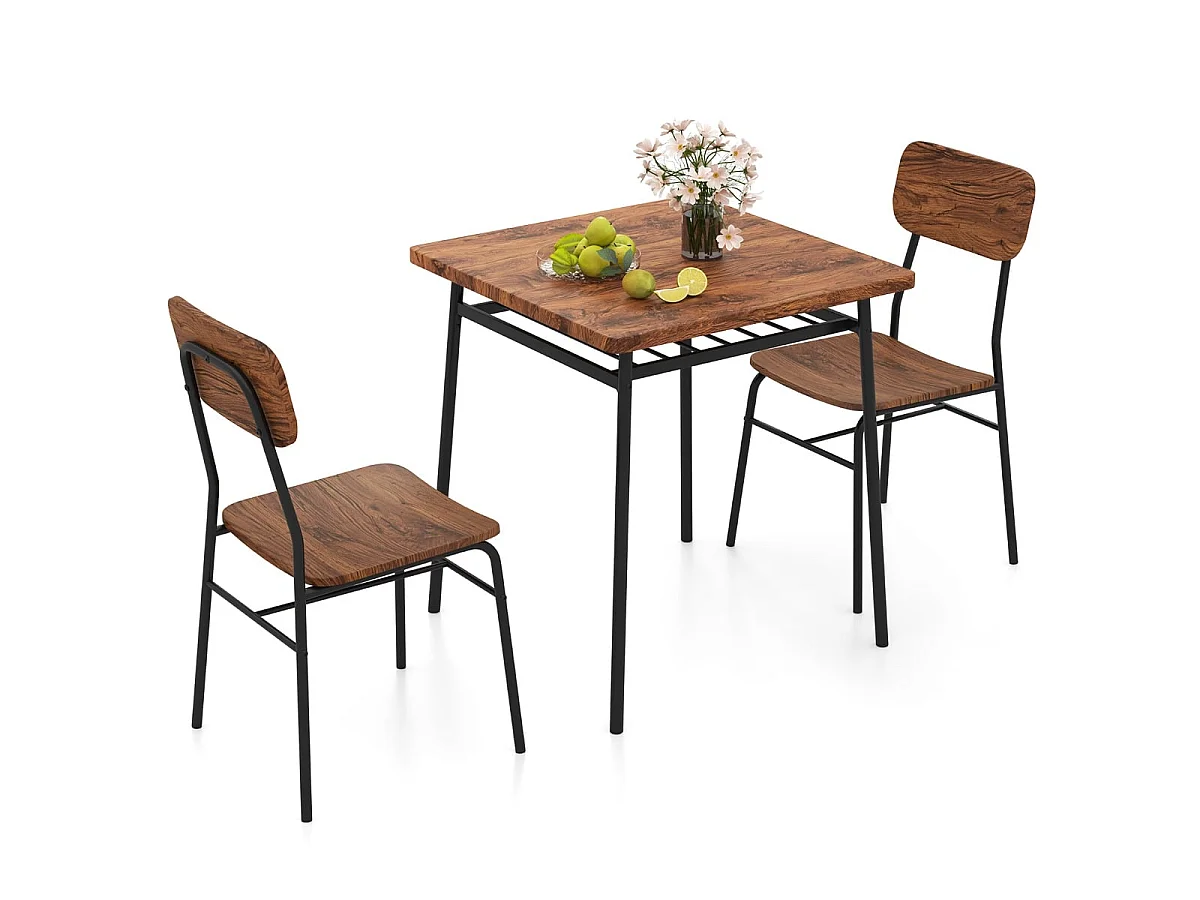 Set di mobili per la sala da pranzo - tavolino con 2 sedie