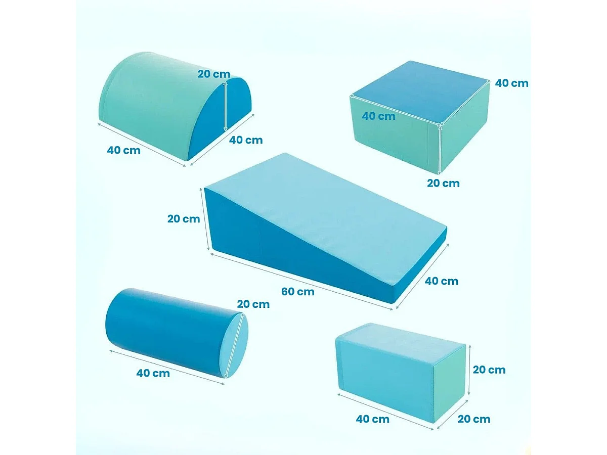 Set „Große Schaumstoffbausteine für Kinder“, 5 Stück