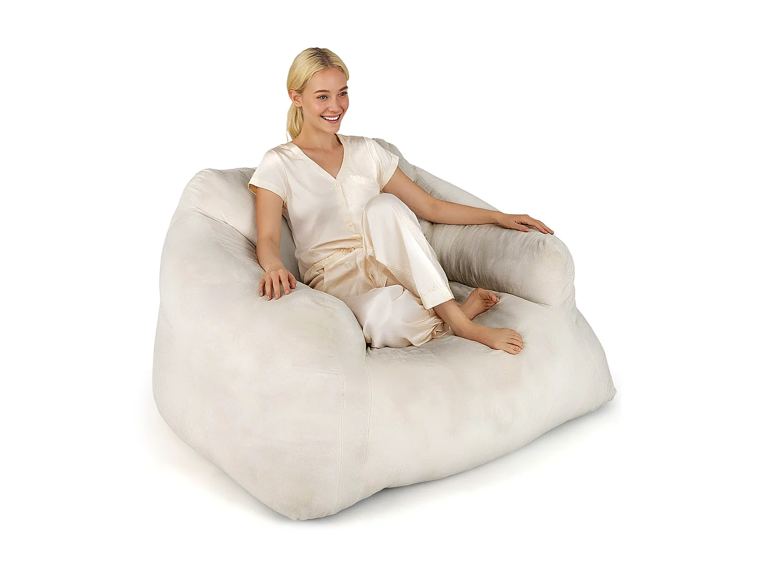 Beanbag-Sessel, Sitzkissen für das Wohnzimmer, 129 x 111 x 69 cm
