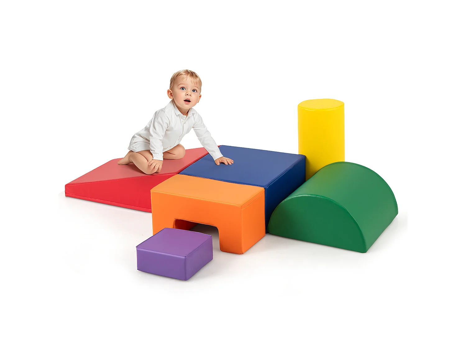 Set mit großen Schaumstoff-Bausteinen für Kinder, 6 Stück