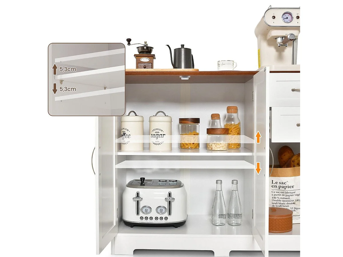 Klassische Küchenschrank-Kommode 100 x 40 x 78 cm