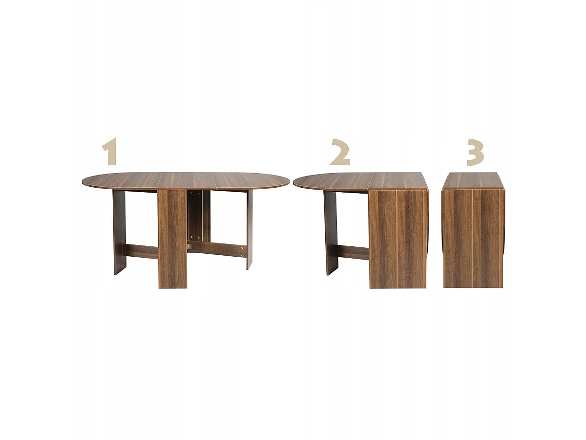 TABLE DE CUISINE ET DE SALLE À MANGER PLIABLE 3 EN 1 163 x 80 cm