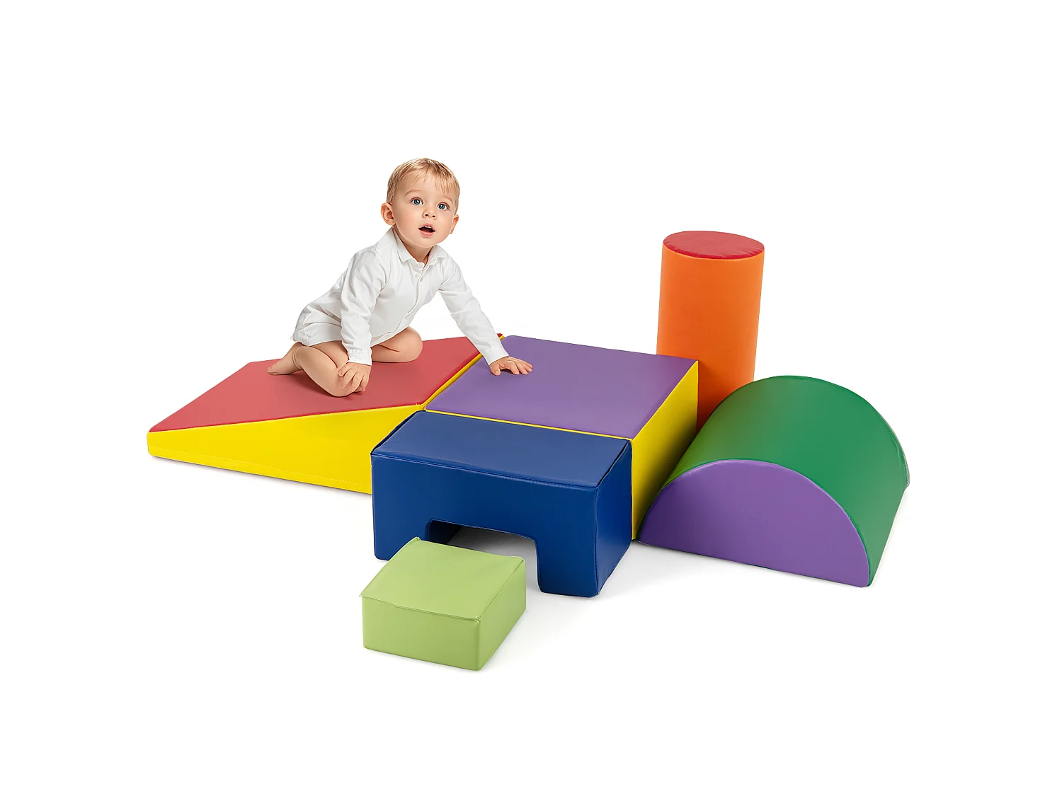 Set mit großen Schaumstoff-Bausteinen für Kinder, 6 Stück