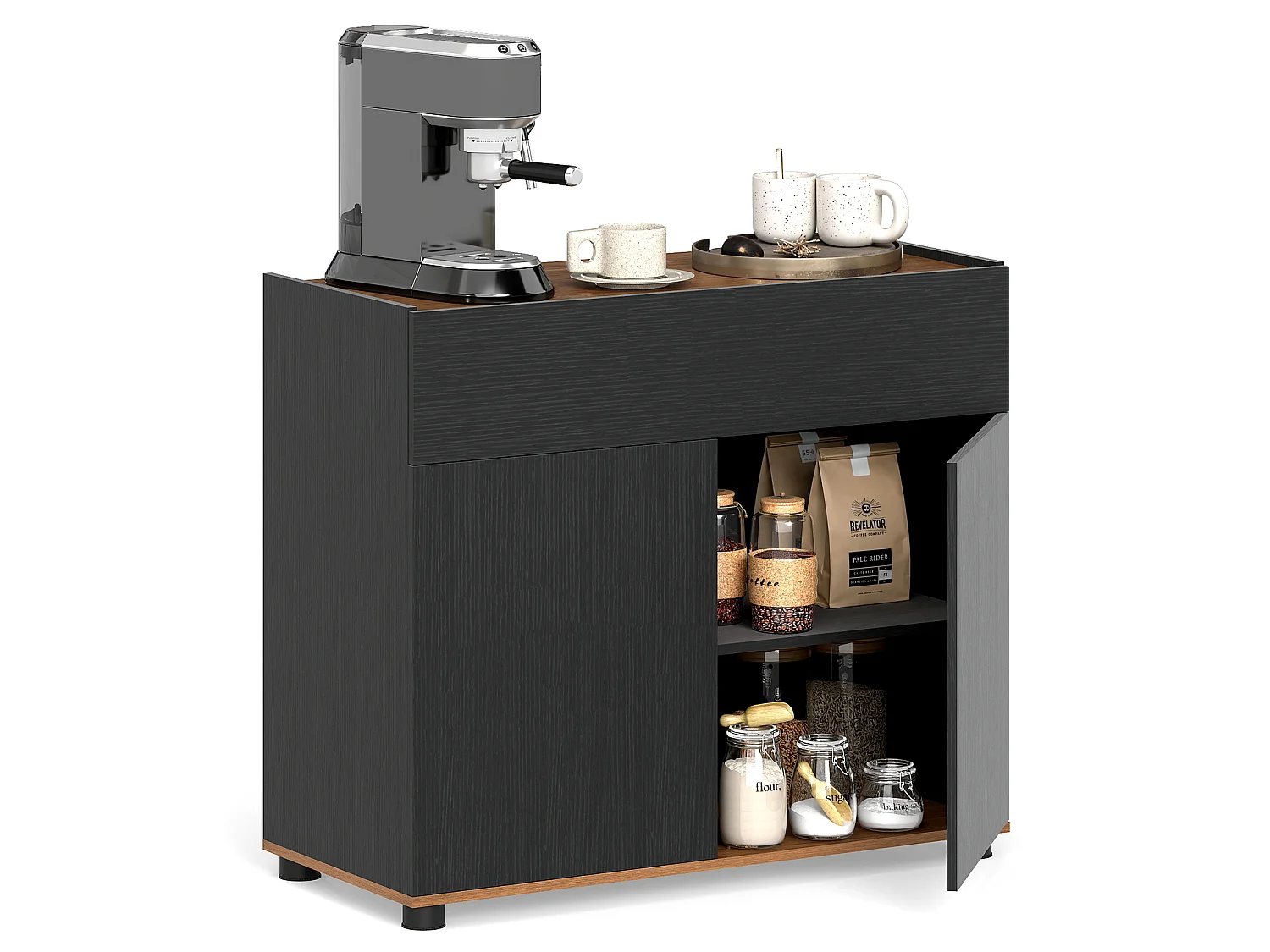 Meuble à deux portes avec tiroir Commode pour le salon Meuble pour la chambre à coucher