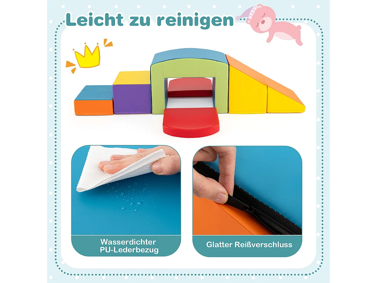 Große Schaumstoffbausteine für Kinder, 6-teiliges Set