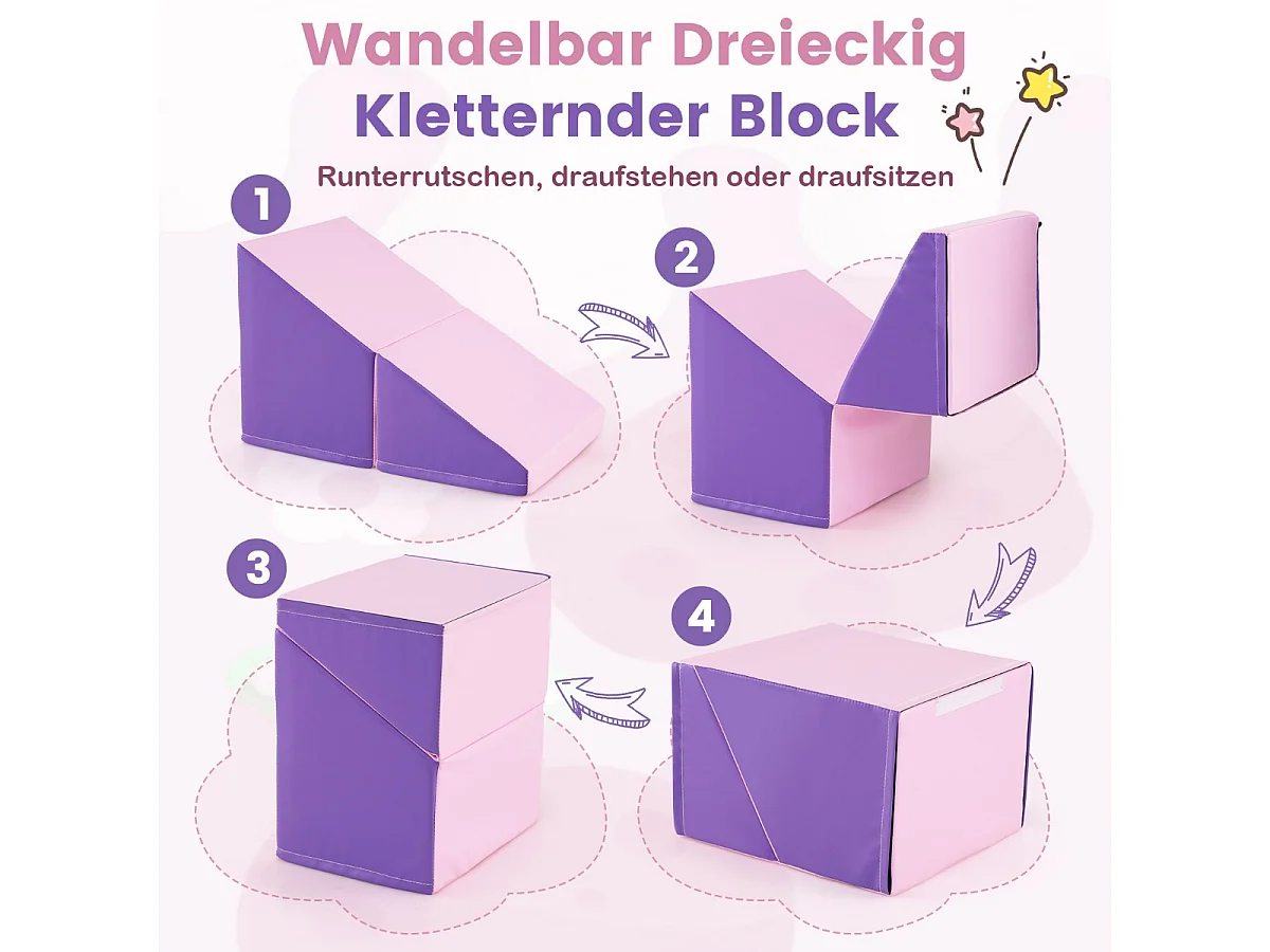 Große Schaumstoffbausteine für Kinder, 6-teiliges Set