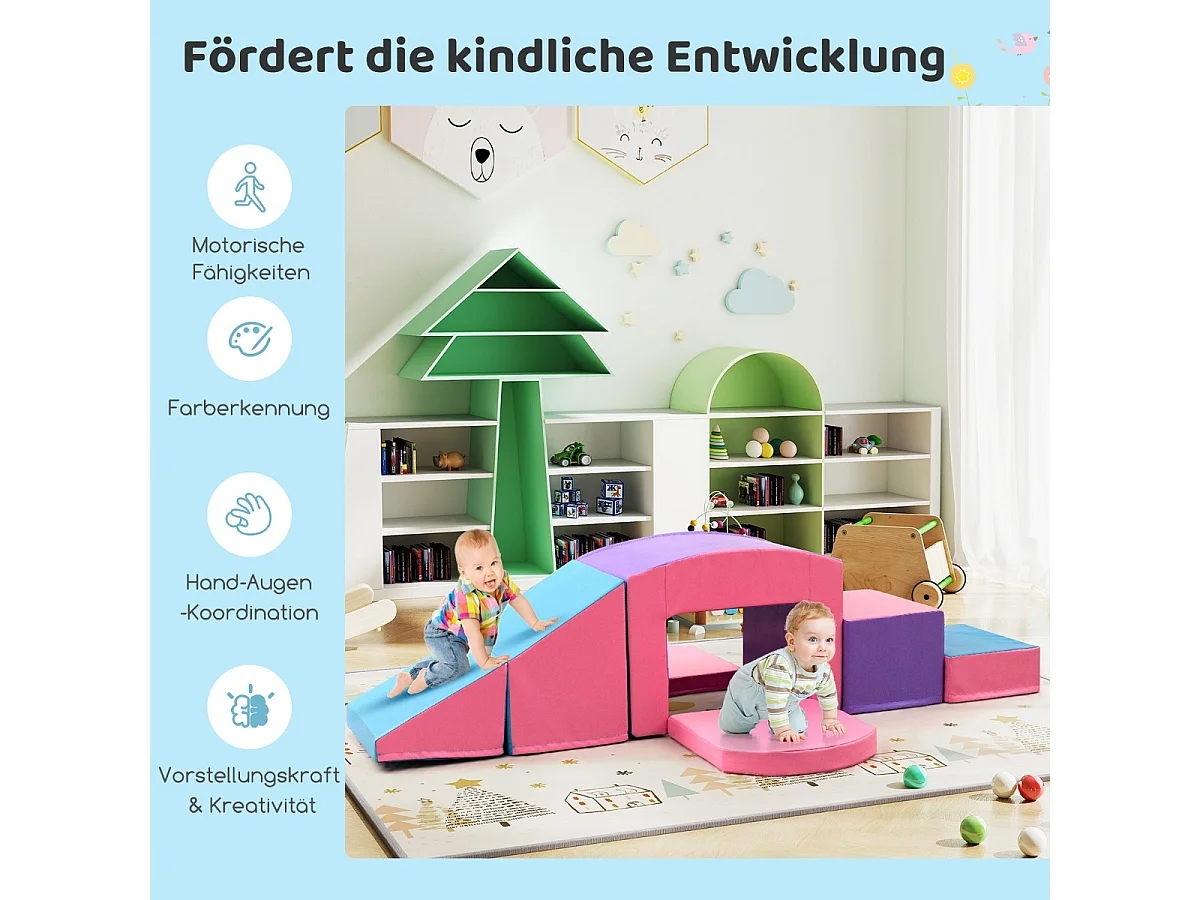 Große Schaumstoffbausteine für Kinder, 6-teiliges Set