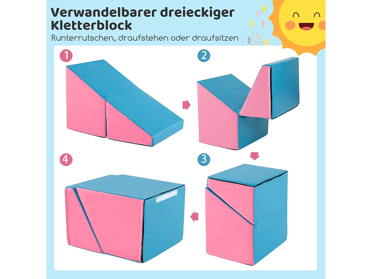 Große Schaumstoffbausteine für Kinder, 6-teiliges Set
