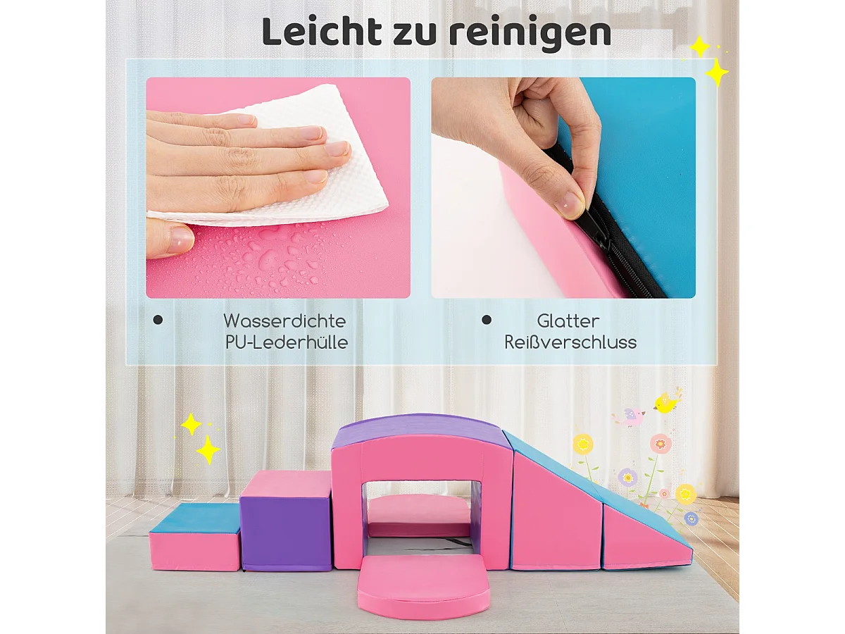 Große Schaumstoffbausteine für Kinder, 6-teiliges Set