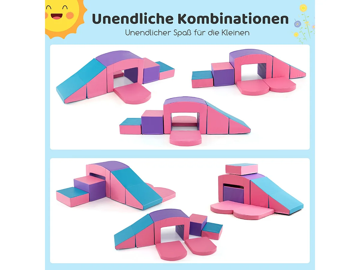 Große Schaumstoffbausteine für Kinder, 6-teiliges Set