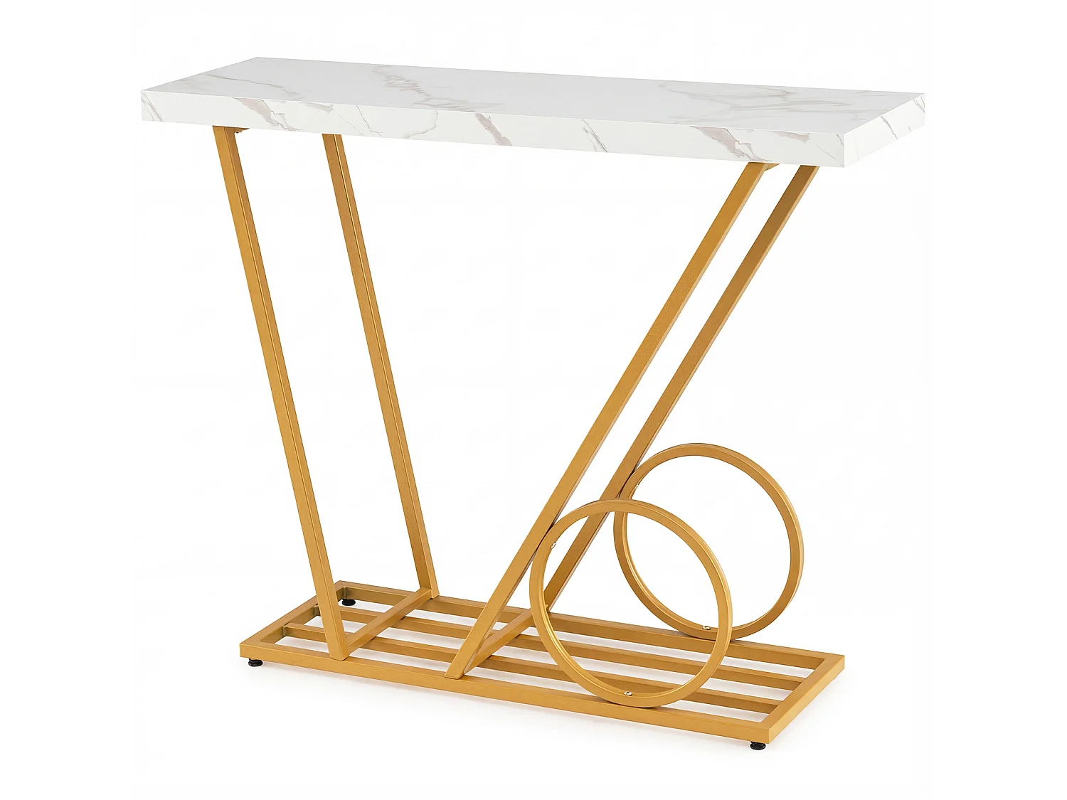Moderno tavolino da salotto in stile glamour con finitura effetto marmo