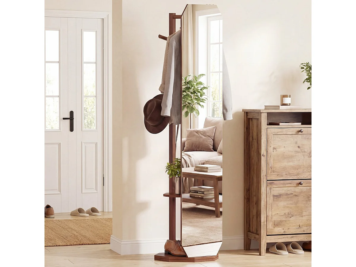 Porte-vêtements pivotant avec miroir - Porte-vêtements pour le couloir
