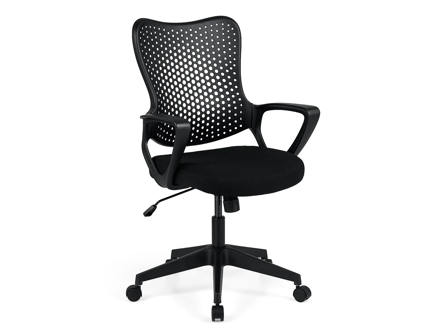 Ergonomischer Bürostuhl mit Netzrückenlehne – schwarzer Sessel