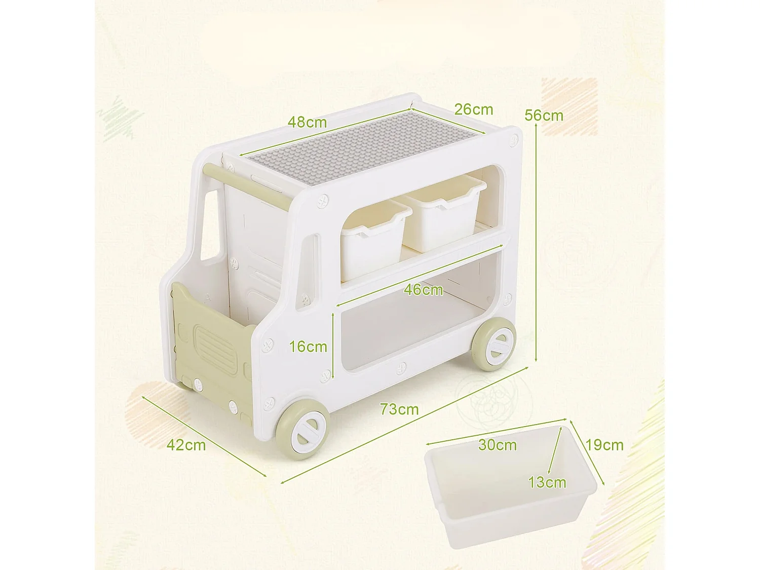 Kinderschrank in Form eines Autos Regal für das Kinderzimmer