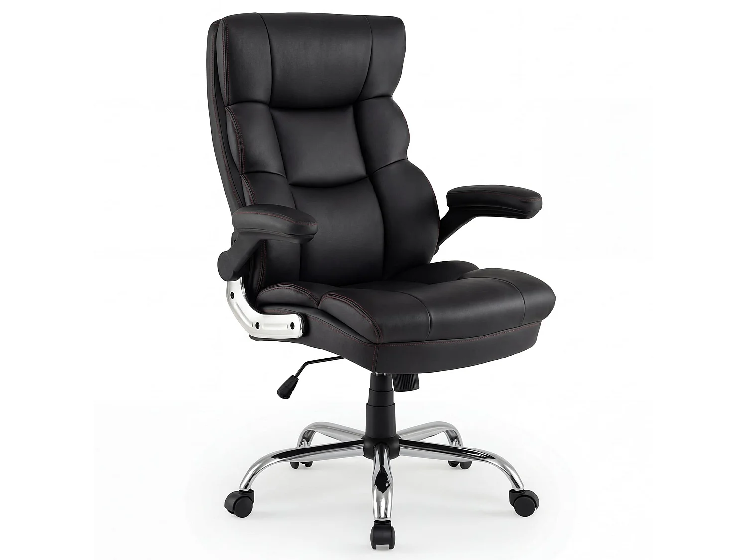 Ergonomischer Bürostuhl mit Armlehnen, schwarz
