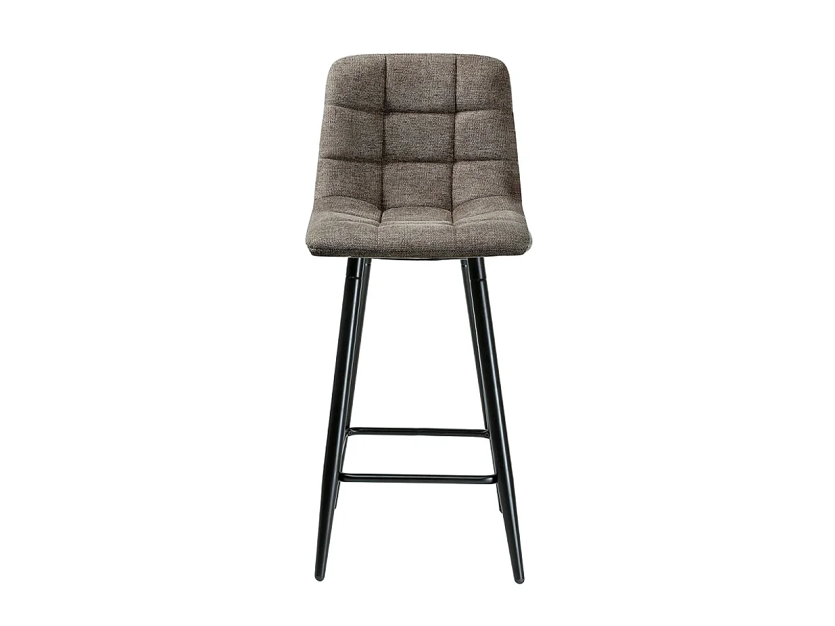 Set van 2 gestoffeerde krukken in gemêleerde stof H94 cm - SIA