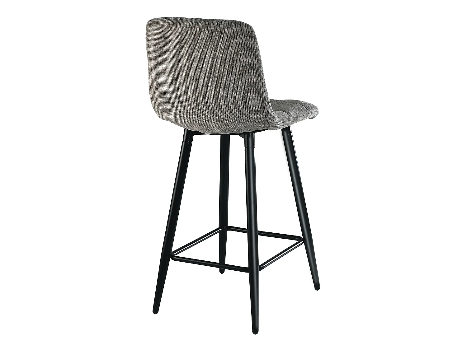 Set van 2 gestoffeerde krukken in gemêleerde stof H94 cm - SIA