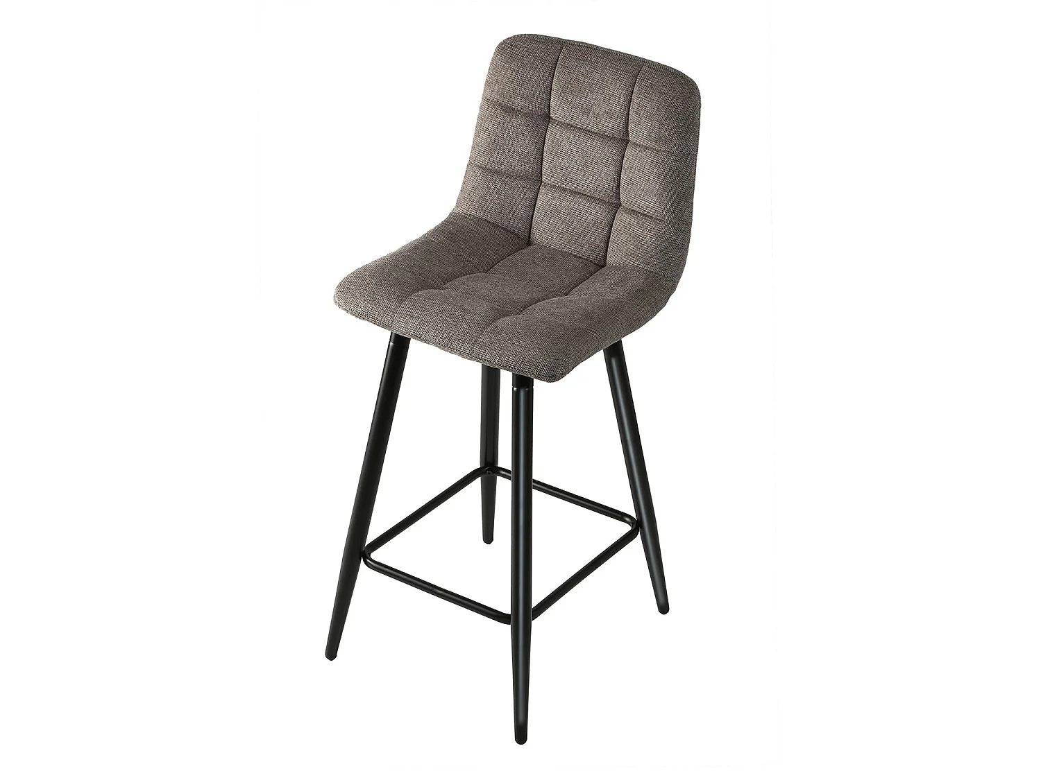 Set van 2 gestoffeerde krukken in gemêleerde stof H94 cm - SIA