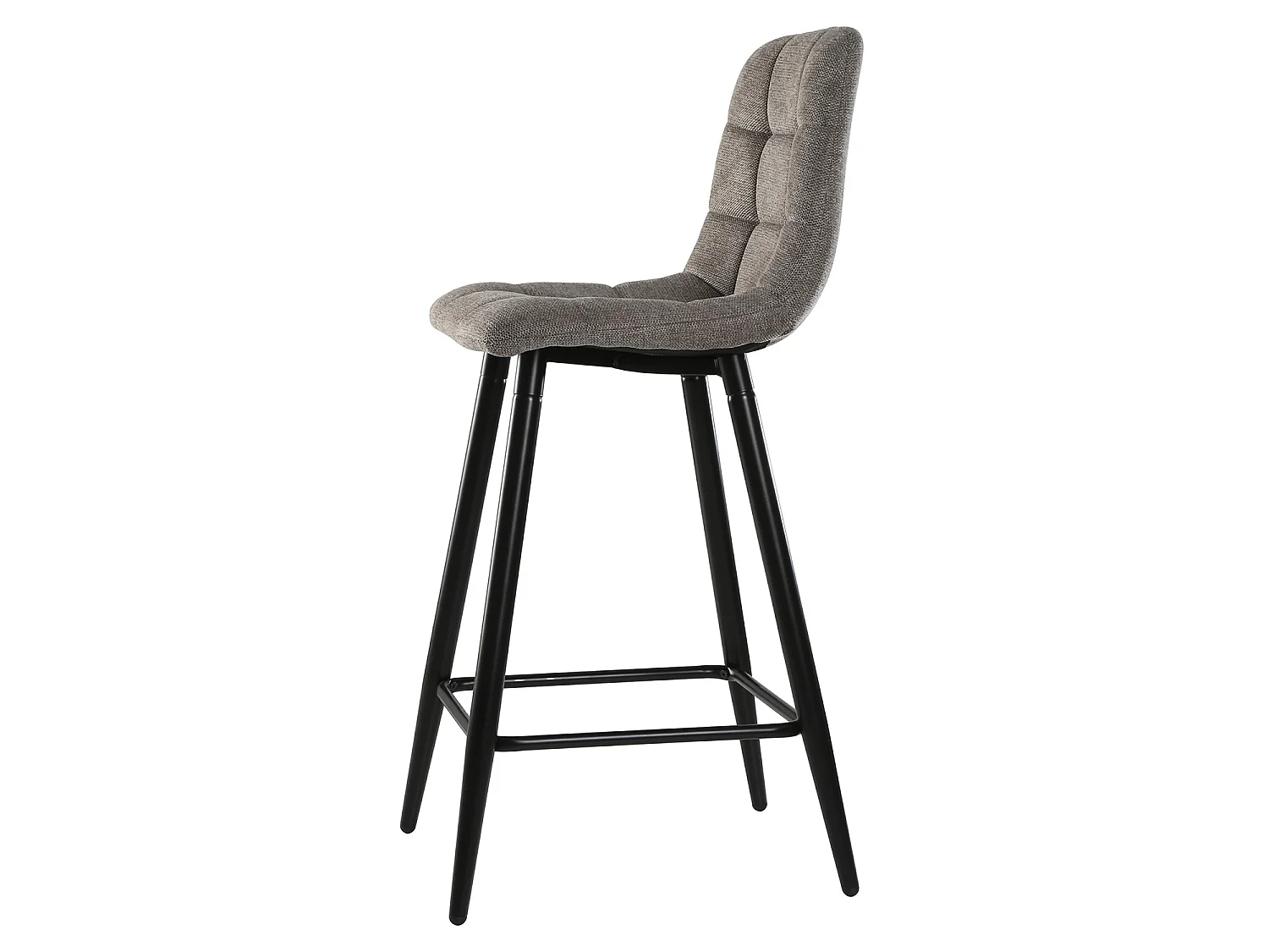 Set van 2 gestoffeerde krukken in gemêleerde stof H94 cm - SIA