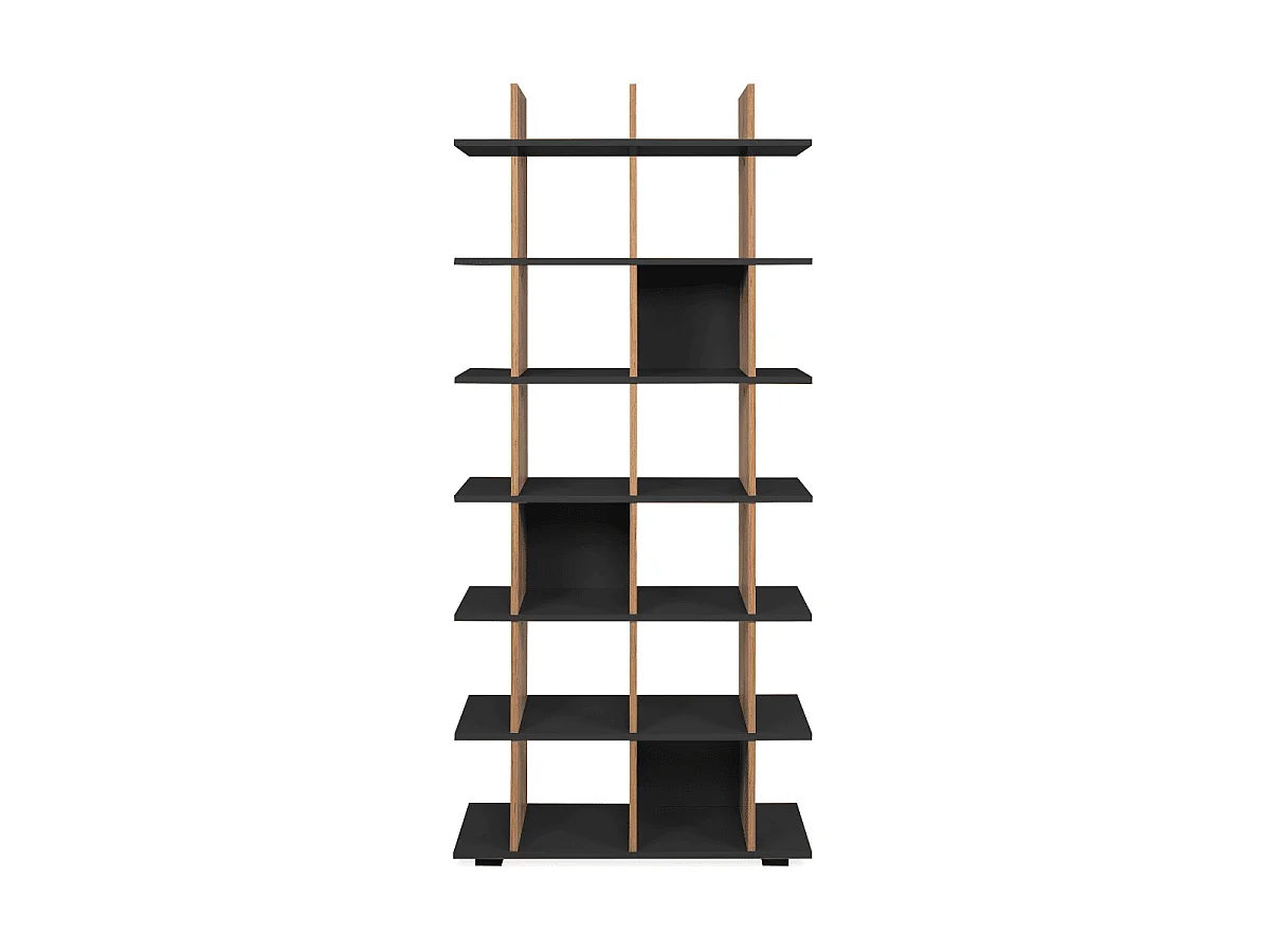 Estante ARVID de 10 Nichos com Estrutura de Efeito Carvalho, 80 x 175 cm - L80 x A175 cm