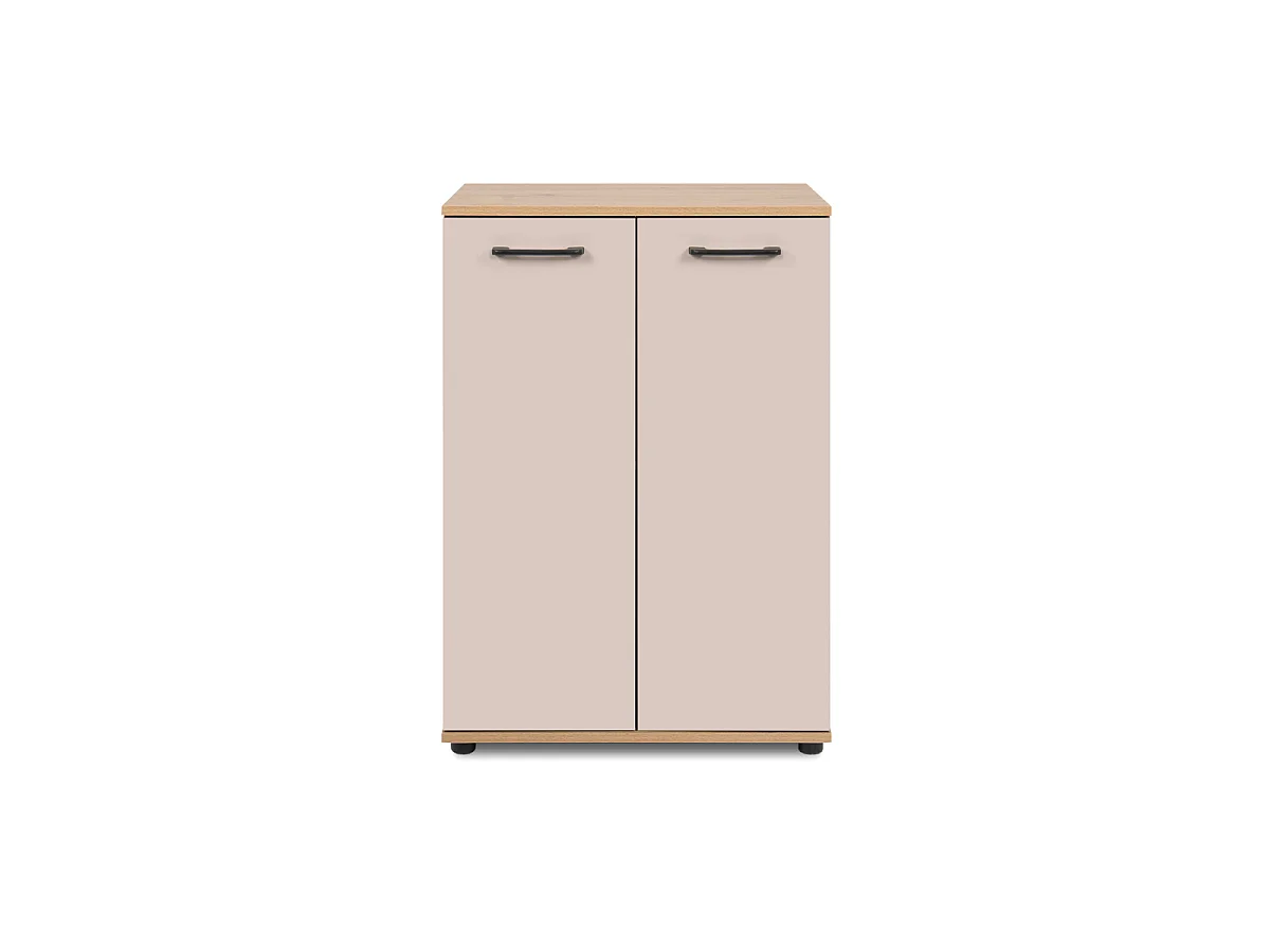 Buffet 2 portes effet chêne et cachemire L60 cm - LINO