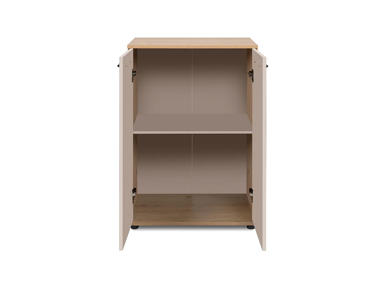 Buffet 2 portes effet chêne et cachemire L60 cm - LINO