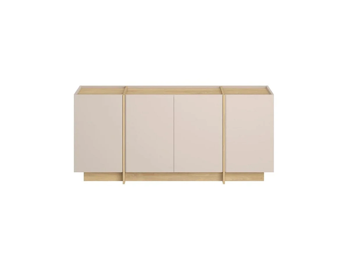 Buffet 4 portes décor cachemire et chêne L180 cm ONYX