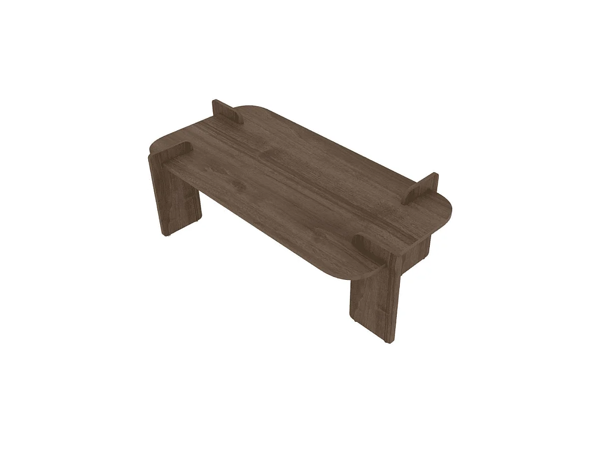 Table basse rectangulaire avec bords arrondis L120 cm RIVE