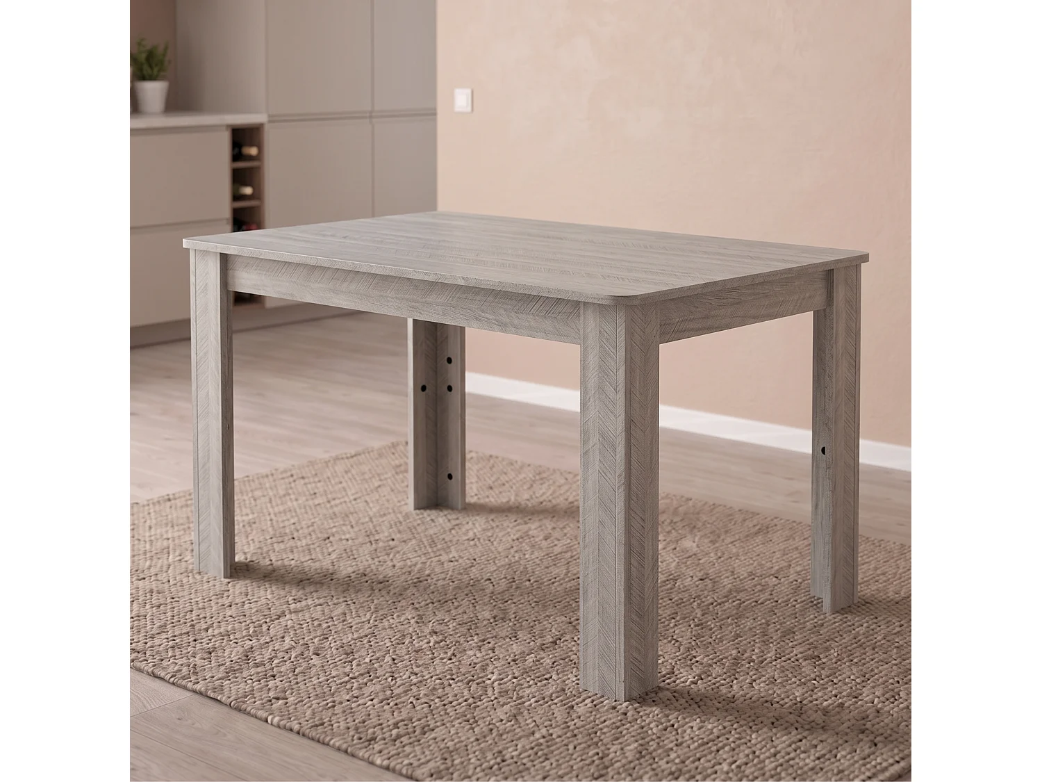 Modern Arrow Grey Dining Table Set with 6 Green Velvet Diamond Chairs 6 Seater Kitchen Dining Set