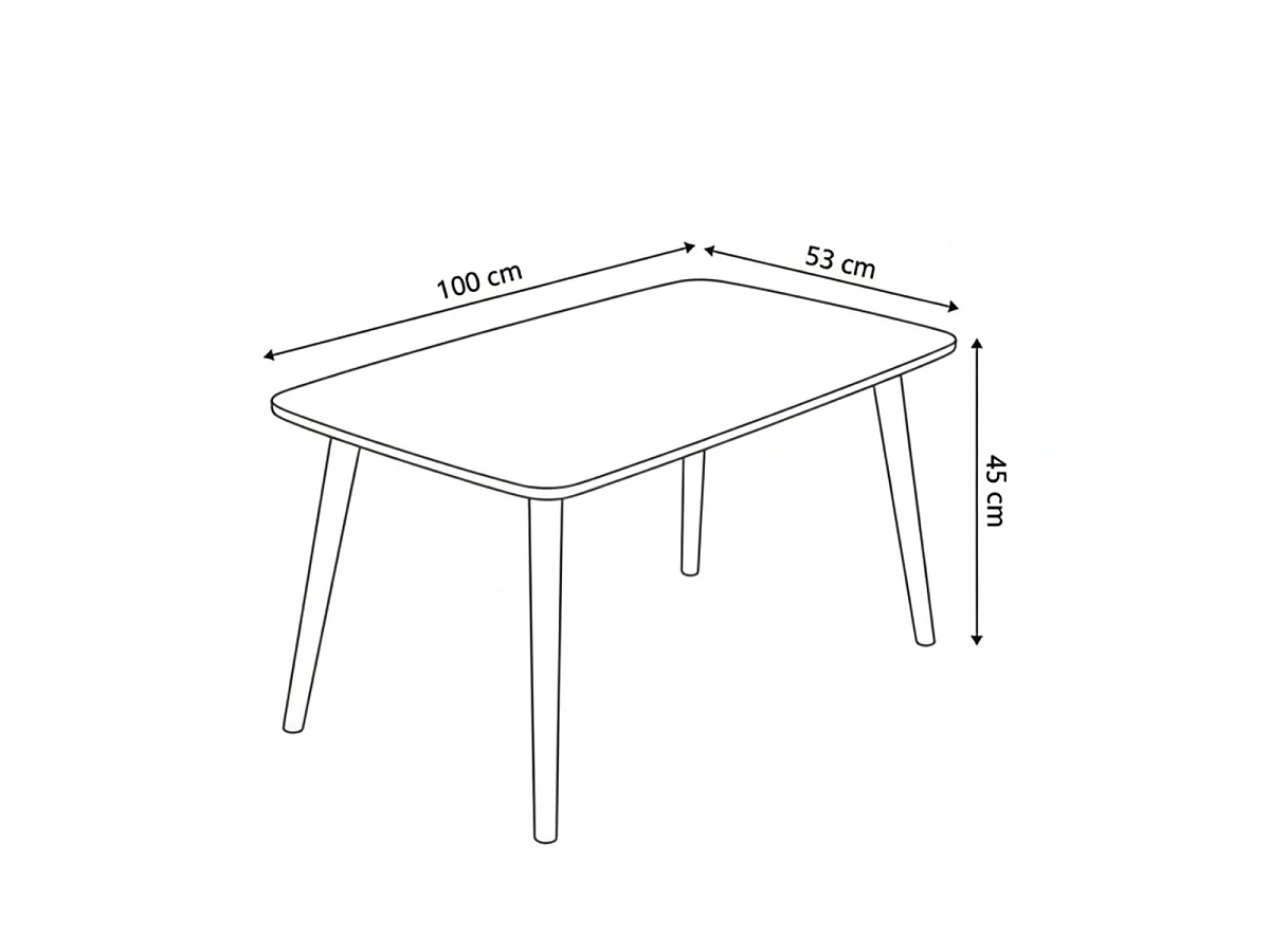 Table basse rectangulaire décor marbre blanc L100 cm - LIORA