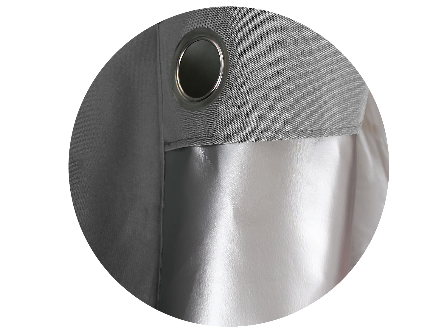 Rideaux occultant thermique, Gris clair, 140x240 cm, Lot de 2, avec œillets, Collection Oxford, CMADECO - Gris