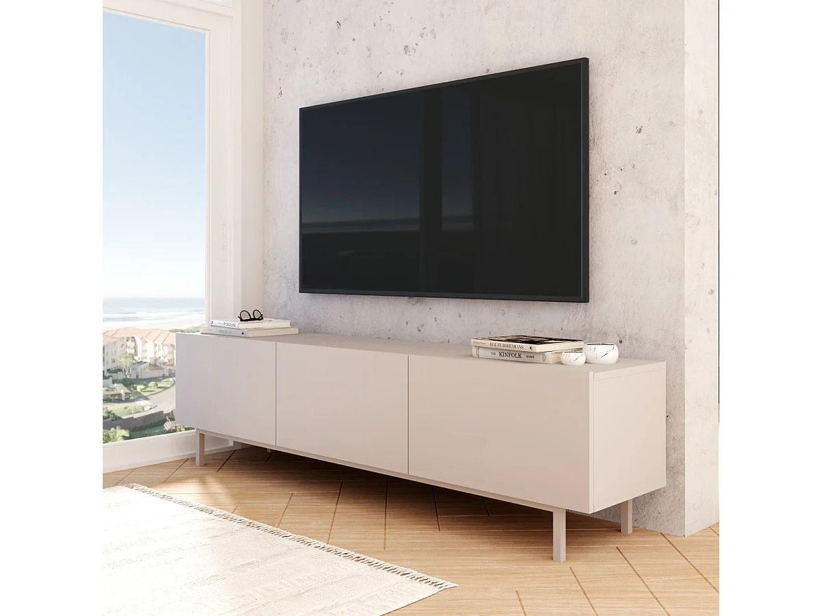 Szafka RTV Cashmere z 3 drzwiami opuszczanymi, szerokość 180 cm - AVEN