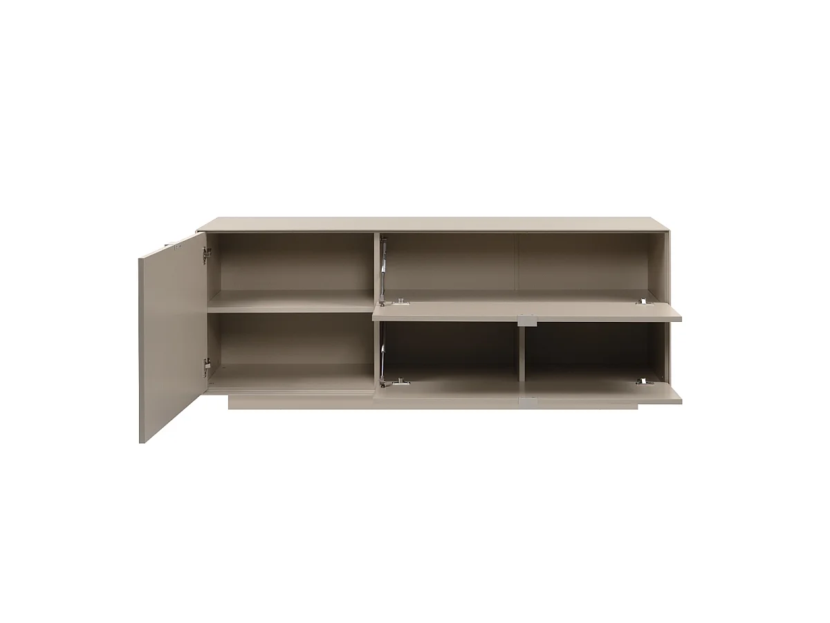 Mobile TV con 1 porta, 2 ribalte decorazione sabbia L160 cm - VIKA