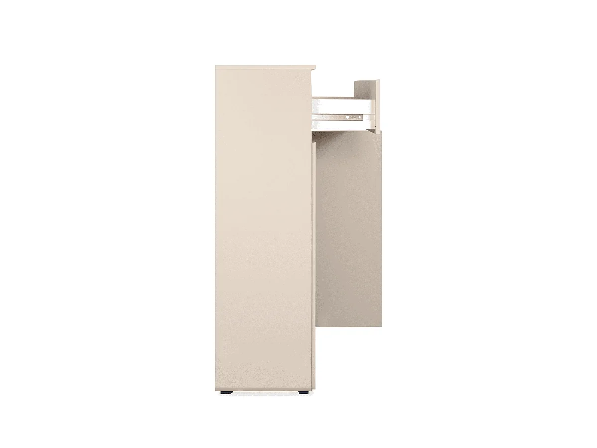 Armoire à chaussures 2 portes et 1 tiroir cachemire H131 cm - ELVA