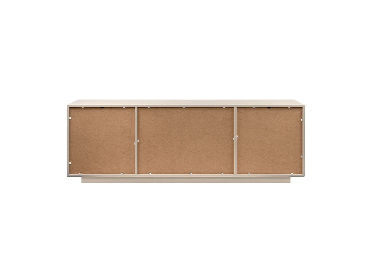 Szafka pod TV VIKA z 2 drzwiami i 2 drzwiami opuszczanymi, wykończenie piaskowe, szerokość 185 cm