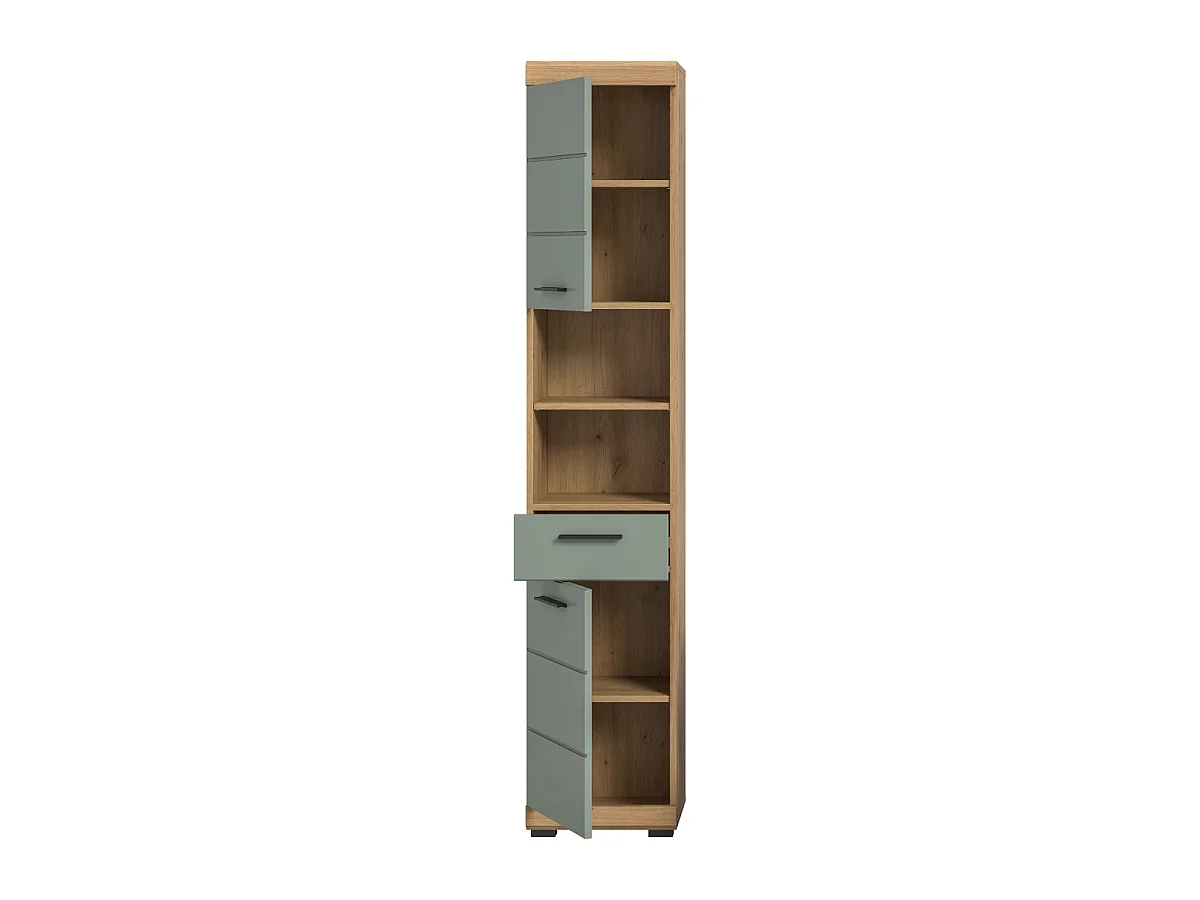 Armário de casa de banho com 2 portas e 1 gaveta, 191 cm de altura - GIO