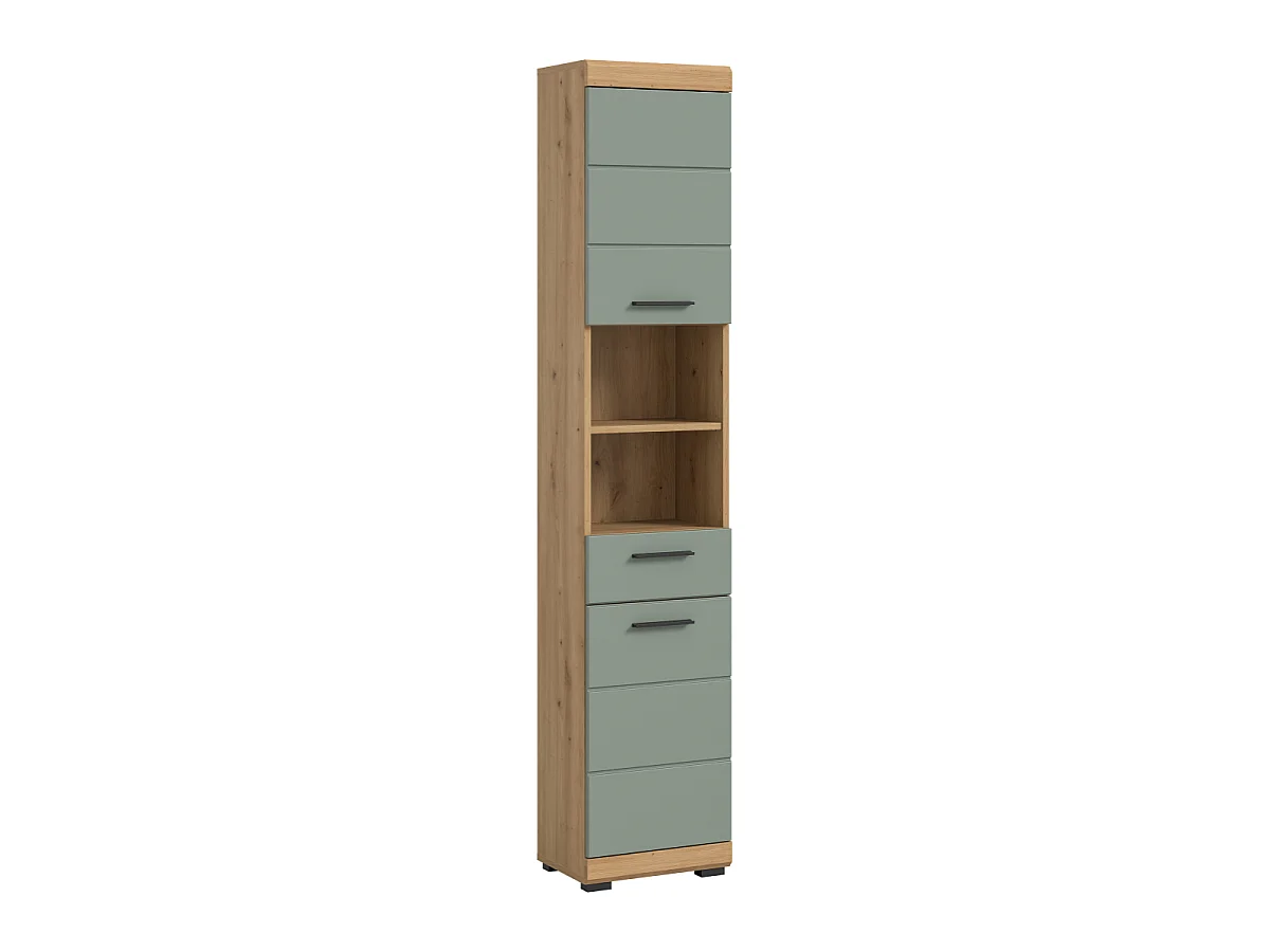 Armário de casa de banho com 2 portas e 1 gaveta, 191 cm de altura - GIO