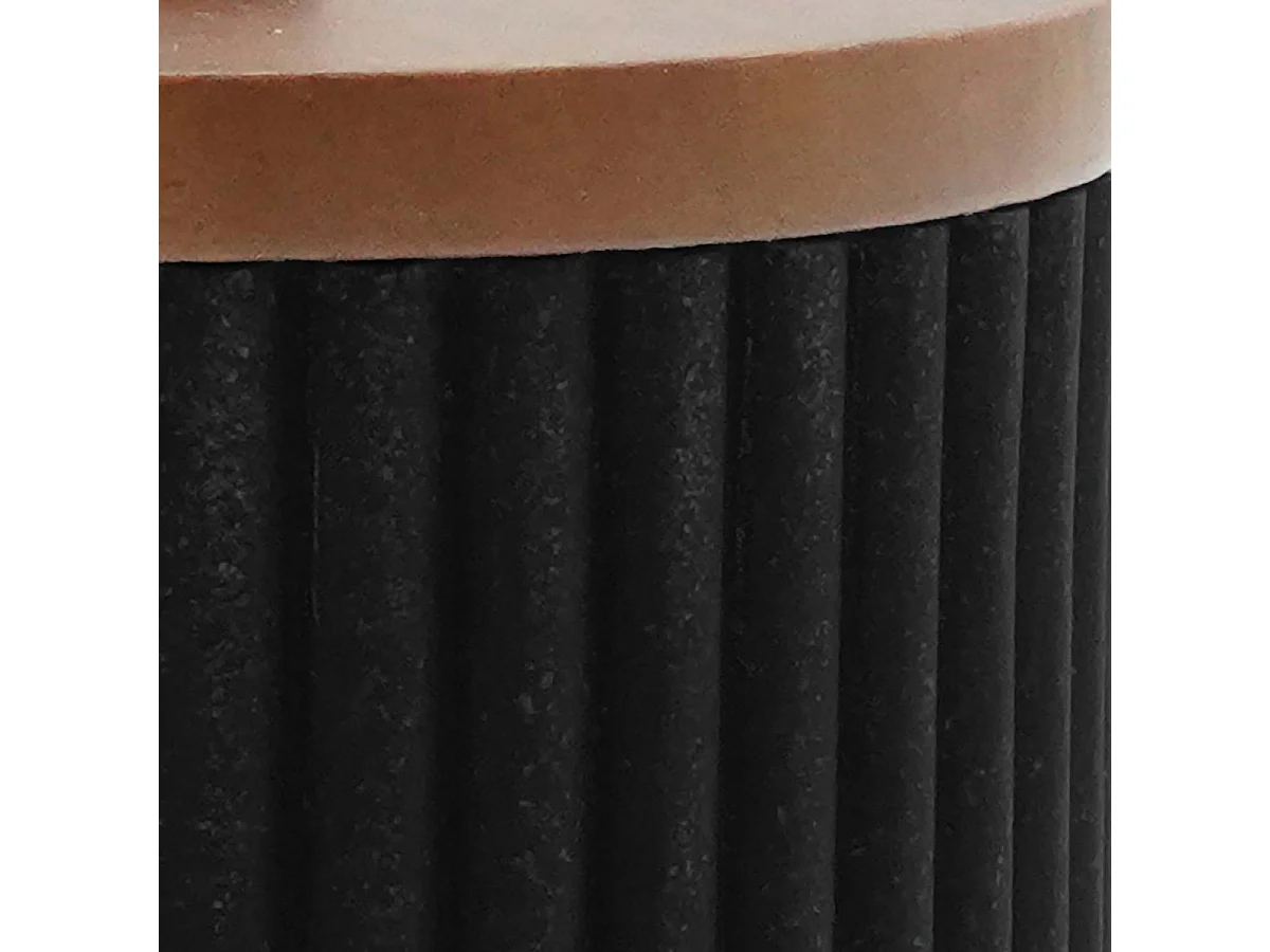 Pot à Cotons Design "Niagara" 11cm Noir