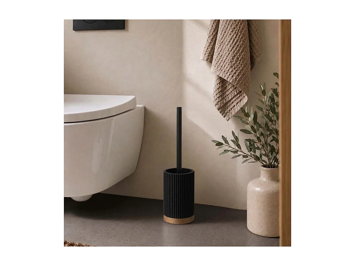 Brosse WC Design "Niagara" 38cm Noir