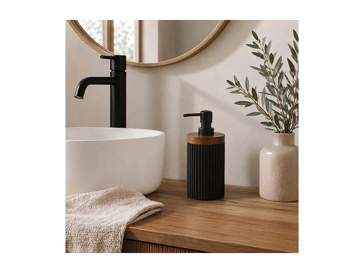 Distributeur de Savon "Niagara" 17cm Noir