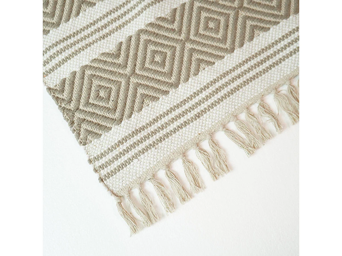 Tapis Tissé à Franges "Murano" 50x80cm Naturel