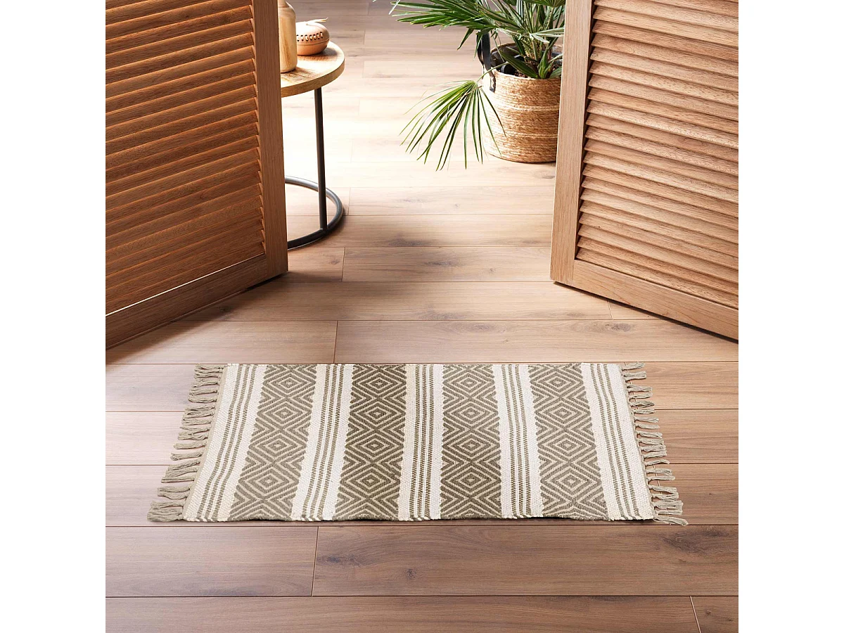 Tapis Tissé à Franges "Murano" 50x80cm Naturel