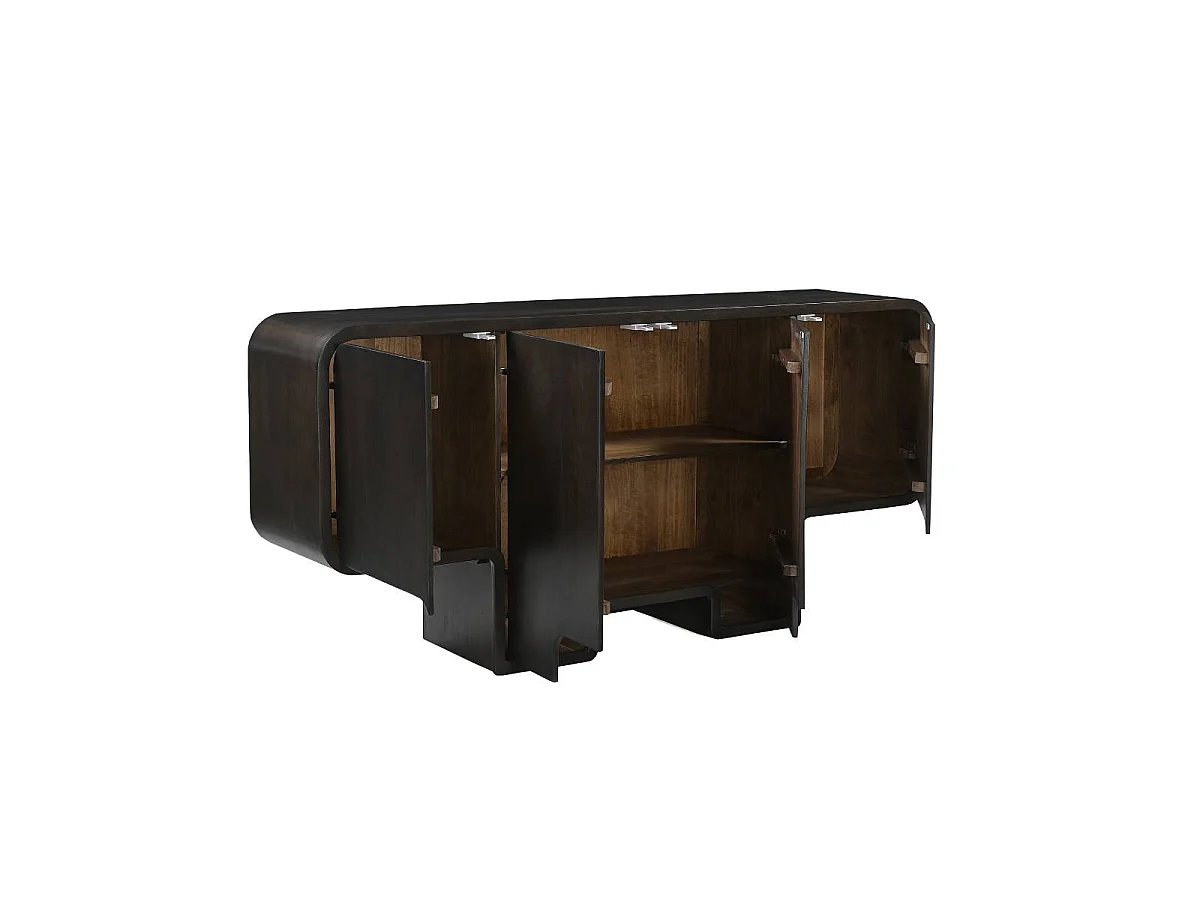 Buffet en bois de manguier foncé Carina