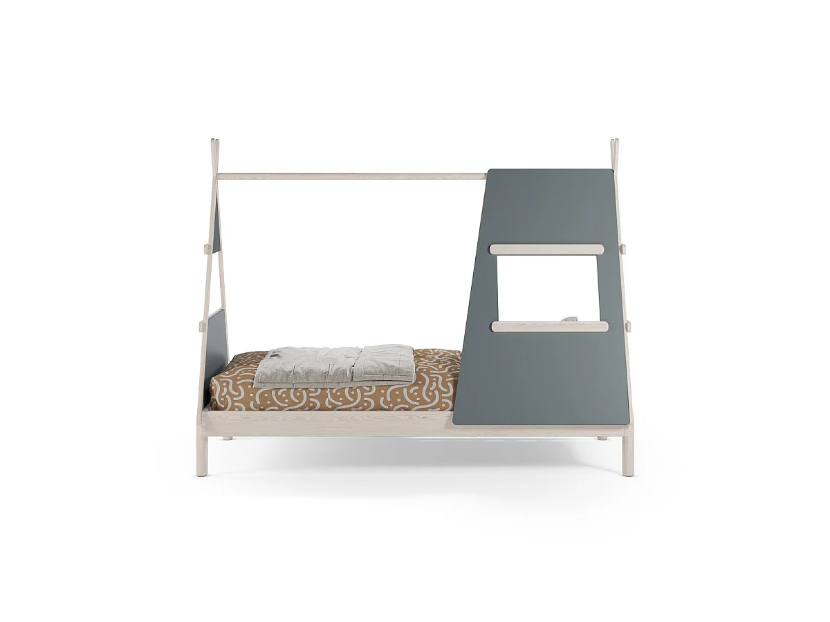 Lit cabane couchage 90x200 cm avec fenêtre intégrée - DAPHNÉ