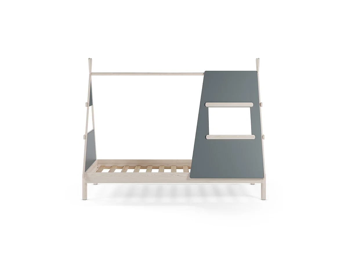 Lit cabane couchage 90x200 cm avec fenêtre intégrée - DAPHNÉ