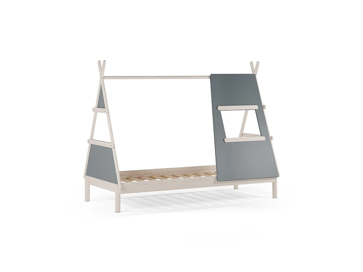 Lit cabane couchage 90x200 cm avec fenêtre intégrée - DAPHNÉ