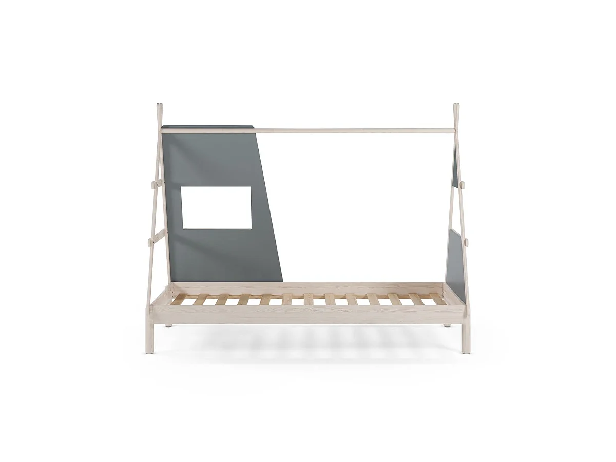 Lit cabane couchage 90x200 cm avec fenêtre intégrée - DAPHNÉ